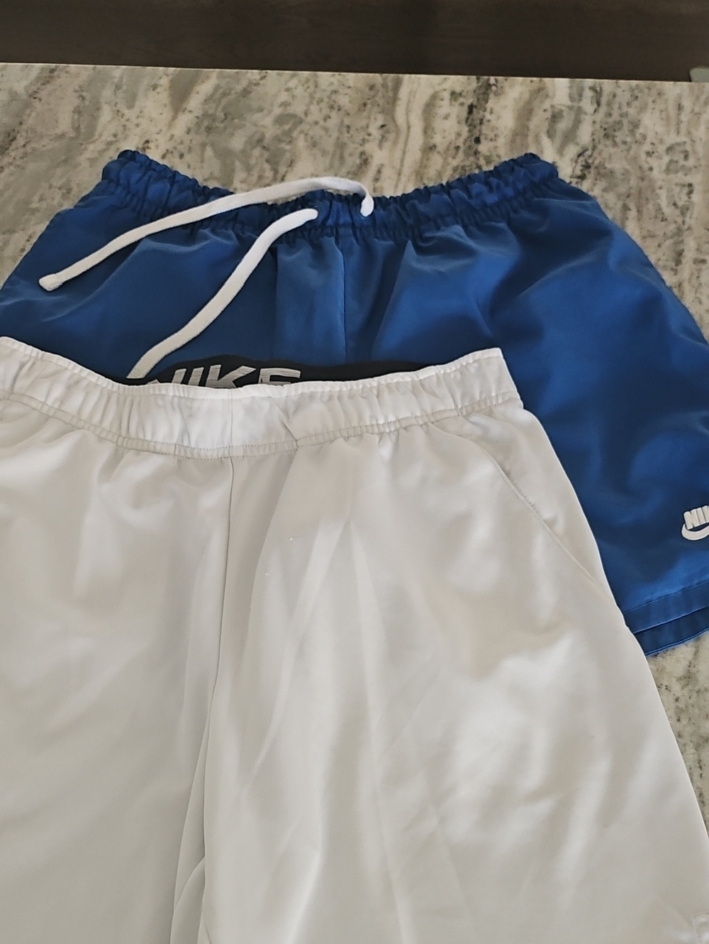 Nike White and Royal Blue  Athletic Shorts - 2-Pack
